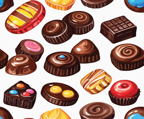 set of chocolate candies