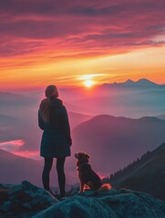 Obraz premium Sunset Hike Adventure