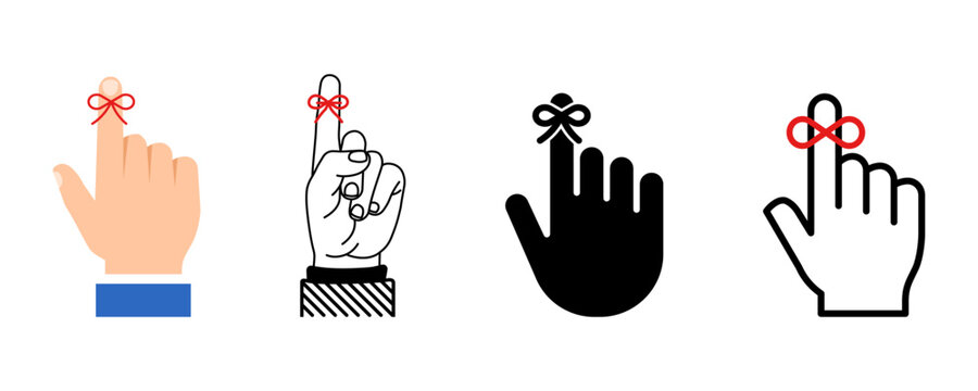 Reminder icon. Remember icons. Linear and silhouette icons. Vector