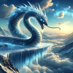 Ice sneak winter with beautiful landscape