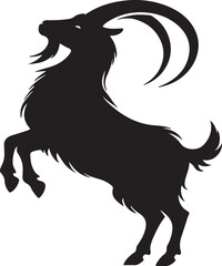 goat vector illustration black silhouette