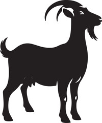 goat vector illustration black silhouette
