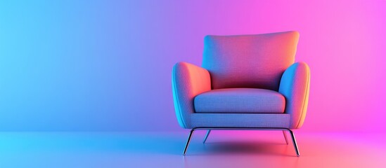 Fototapeta premium 3D rendering of an armchair isolated on a white background showcasing interior furniture design