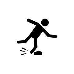Vector illustration of a person stumbling isolated on white background.