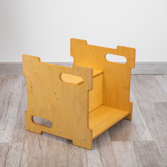 Homemade wooden porch for household use