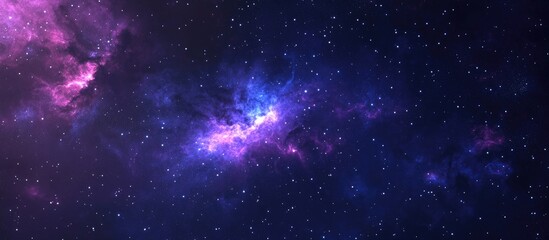 3D cartoon depiction of stars and a nebula in an abstract night sky background