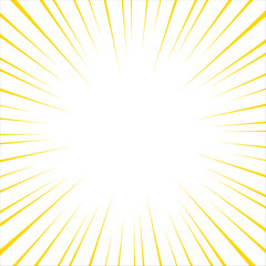 集中線　正方形　黄色