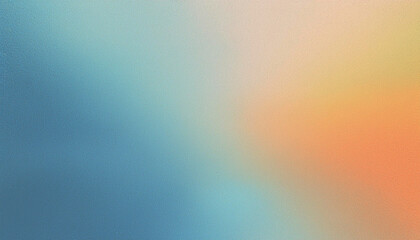 青とオレンジのグラデーション、粒子ノイズエフェクトの抽象的背景