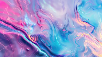 Iridescent Marble: Abstract Liquid Background Texture of Vibrant Colors