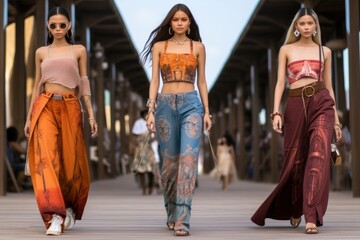 Outfits trend summer in Thailand 2023 walking adult transportation.
