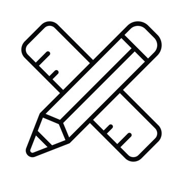 recommend clip art: Pencil and ruler, drafting tools, stationery icon design