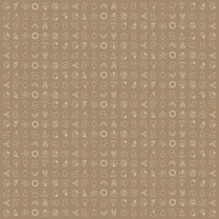 New Year and Christmas background. Vector icons. 2025 year. Web collection, postcard, banner, card, letter.