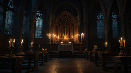 Fototapeta premium Gothic Cathedral Sanctuary