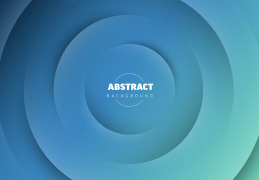 Abstract blue background made from centered relief circles with place for your text