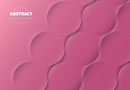 Abstract pink background made from relief circles with place for your text