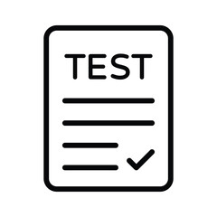 Test sheet vector design isolated on white background