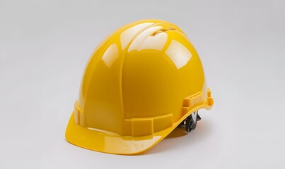Fototapeta premium Yellow safety helmet isolated on white background.