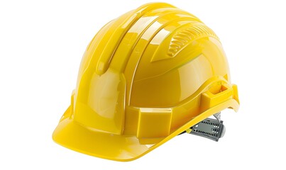 Fototapeta premium Yellow safety helmet isolated on white background.