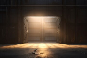 Warehouse lighting door gate.