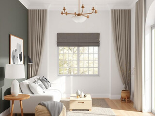 luxury room with furniture 