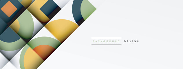 Modern geometrical abstract background - circles. Business or technology presentation design