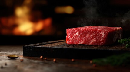 A5 Wagyu, opulent dining, superior texture, realistic photograph,