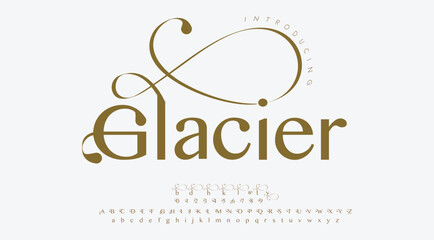 Glacier Abstract fashion font alphabet minimal modern urban fonts for logo brand etc typography typeface