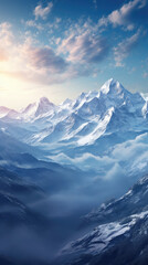 Obraz premium Winter mountain landscape