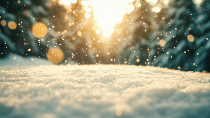 Winter Scene with Snowfall and Drifts