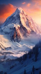 Obraz premium Winter mountain landscape