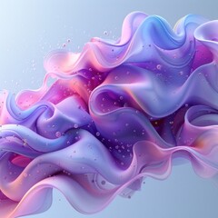 Obraz premium Abstract Purple and Blue Swirling Liquid with Bubbles