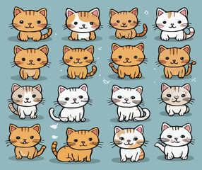 set of funny animals