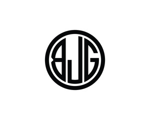 BJG logo design vector template. BJG