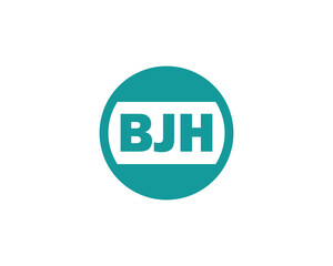 BJH logo design vector template. BJH
