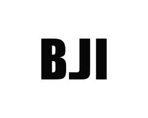 BJI logo design vector template. BJI