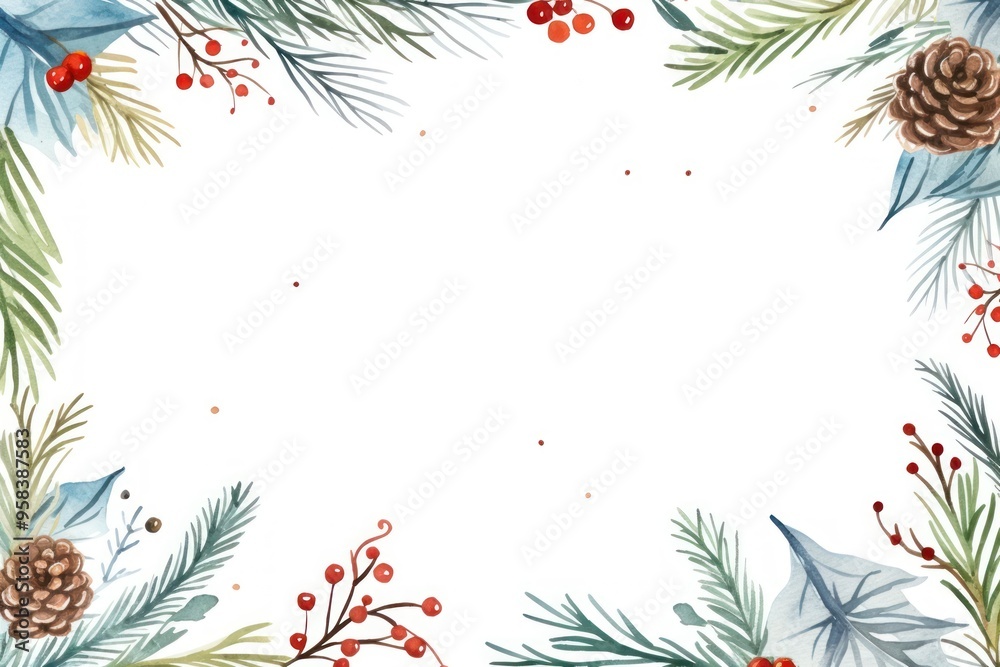 Wall mural christmas winter backgrounds pattern plant.