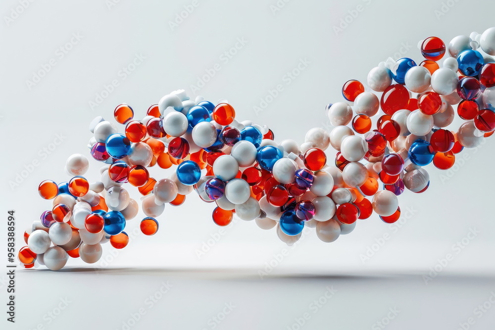 Poster abstract sphere chain.