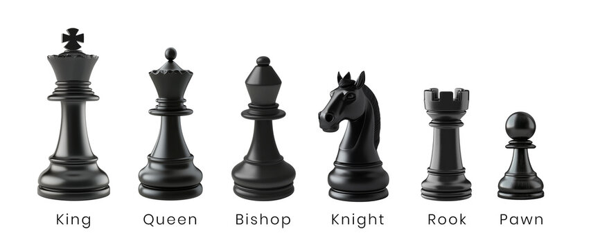 set of black chess