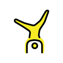 Person Cartwheeling vector icon. Isolated gymnast person doing a cartwheel,  gymnastics