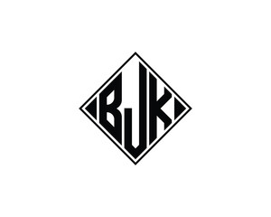 BJK logo design vector template. BJK