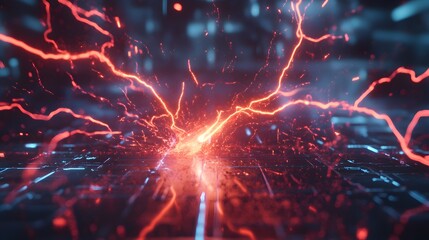 Fototapeta premium electric lighting, abstract electrical background