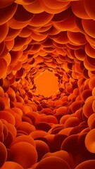 Fototapeta premium Full frame view of empty bright orange abstract background