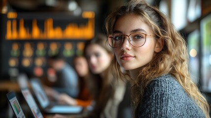 Image of a team analyzing data and planning a digital marketing strategy on laptops and whiteboards, highlighting analytical and creative aspects