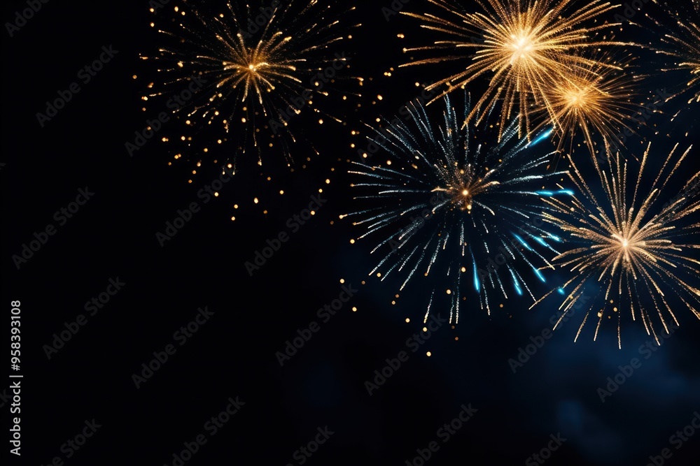 Canvas Prints New year fireworks backgrounds outdoors.