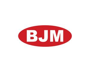 BJM logo design vector template. BJM