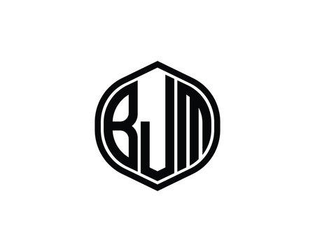 BJM logo design vector template. BJM