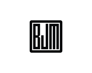 BJM logo design vector template. BJM