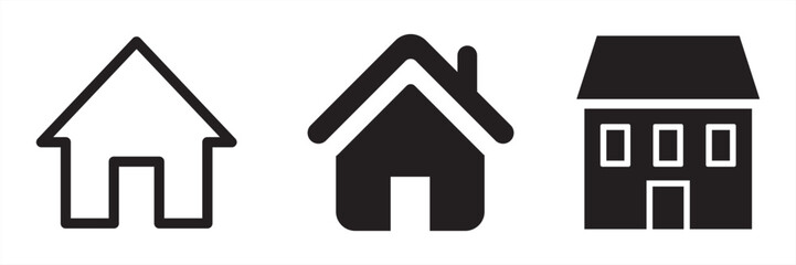 Home icon. A simple house icon vector illustration