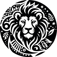 Logo of a noble lion in a circle