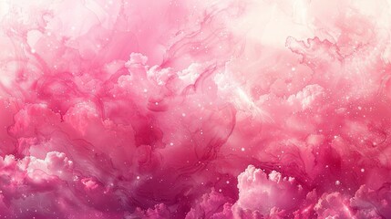 Abstract Pink and White Swirls with Glimmering Lights